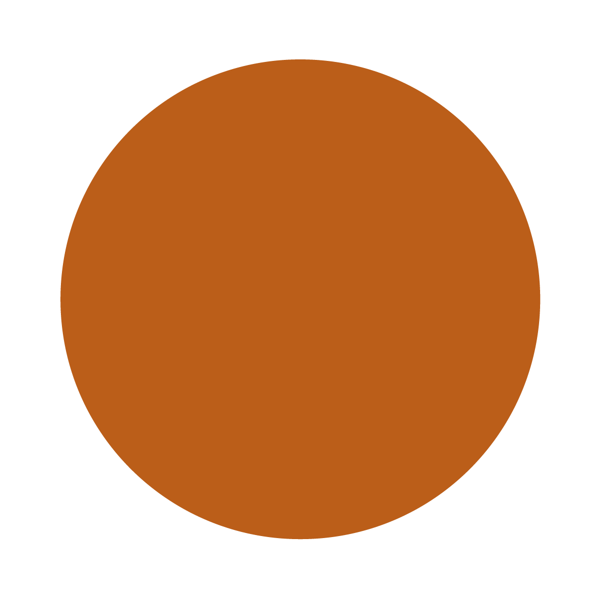 Mörkt orange cirkel