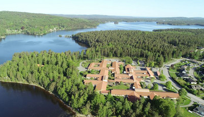 Flygbild över Haganäsets äldreboende