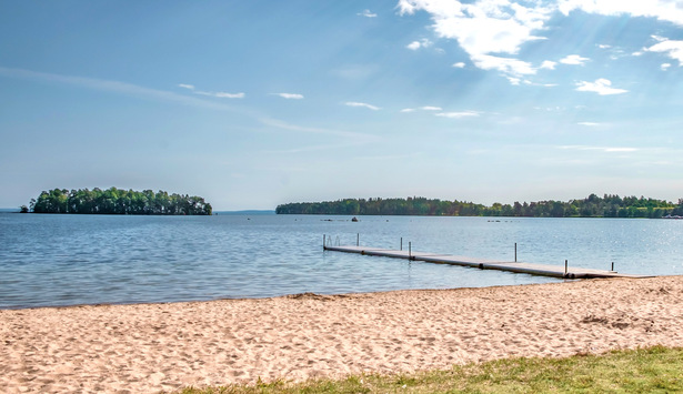 Badplats vid Strandvägen Karlsborg