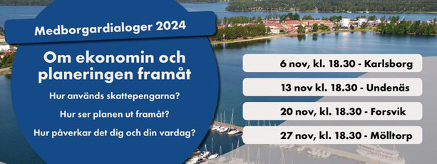 Grafik med text om medborgardialoger 2024