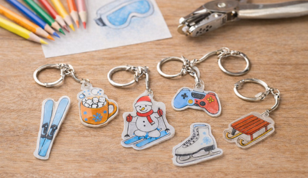 nyckelringar med krympplast