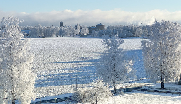 Vinterbild över Vättern 