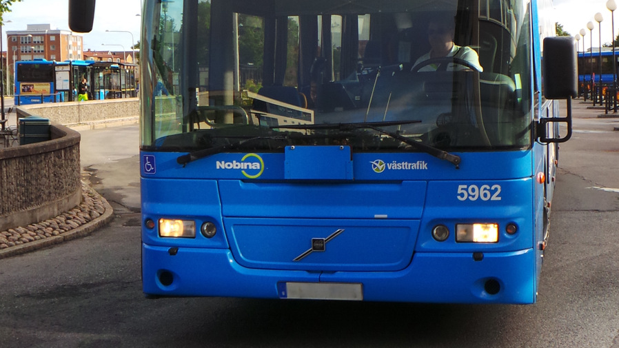 En buss från Västtrafik framifrån