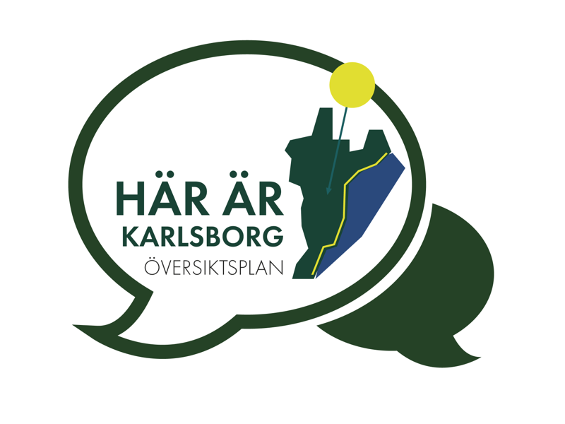 Logotypen f&ouml;r Karlsborgs nya &Ouml;P i en pratbubbla
