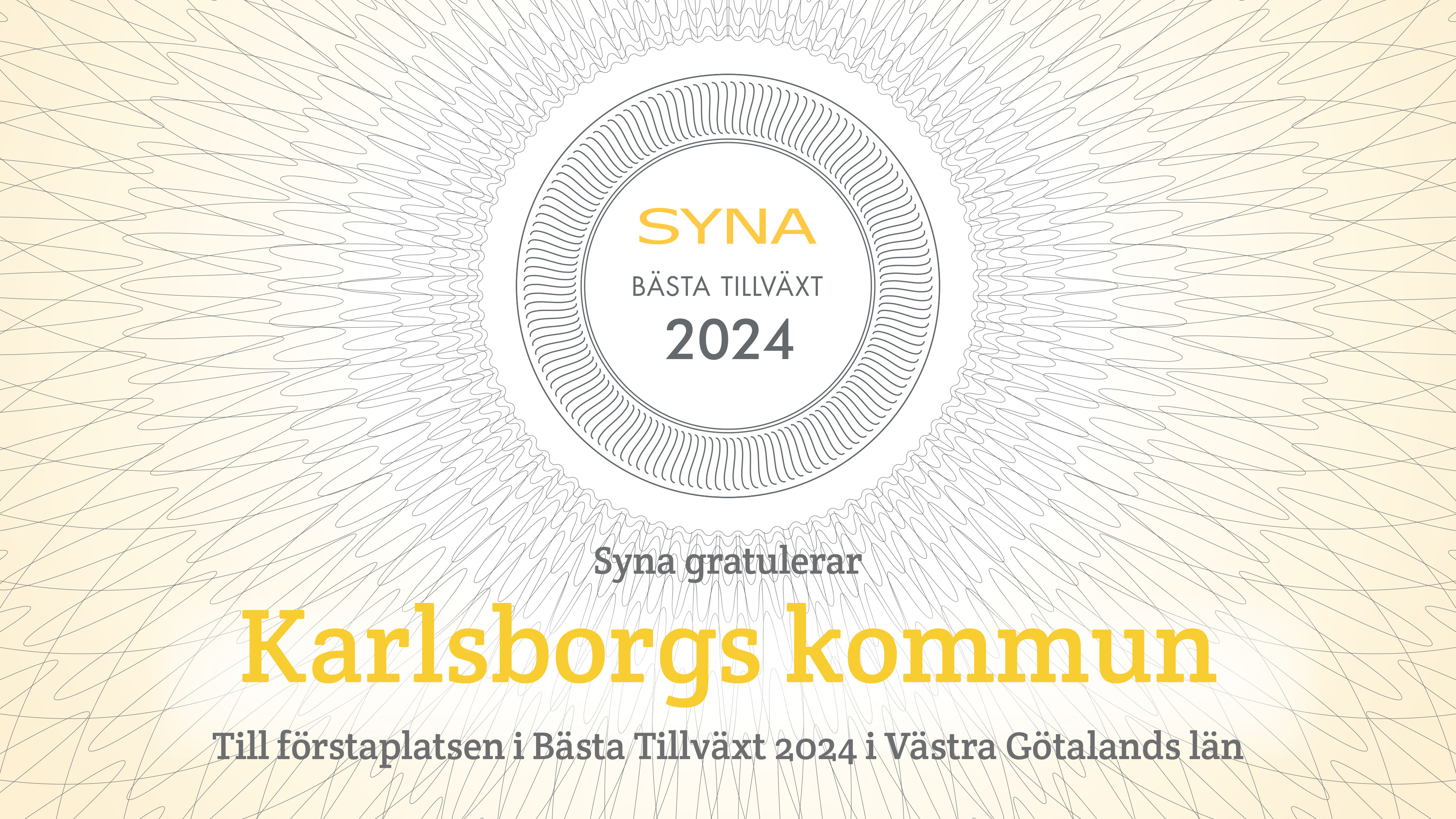 Logotyp och grafik om SYNAS utmärkelse för bästa tillväxt 2024