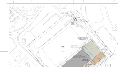 Situationsplan över Moliden så som det är tänkt att se ut när om-och tillbyggnationen är klar