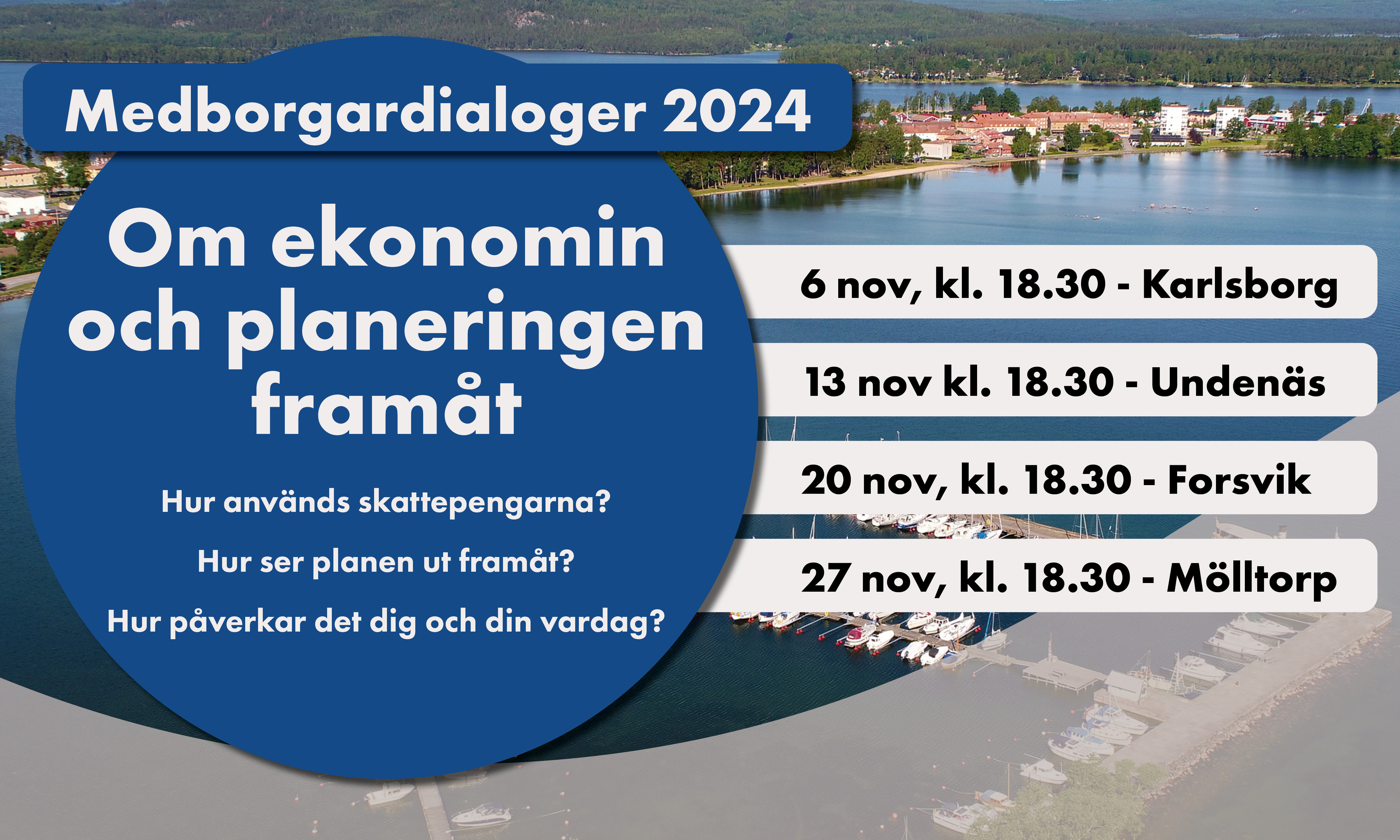 Grafik med text om medborgardialoger 2024