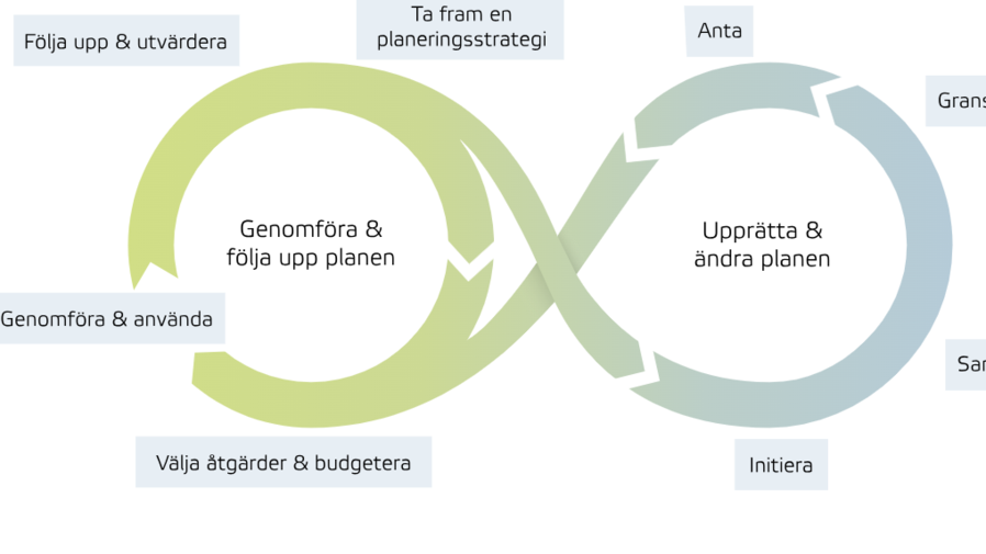 Ett diagram som visar de olika stegen i en process