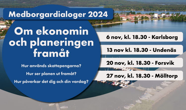 Grafik med text om medborgardialoger 2024